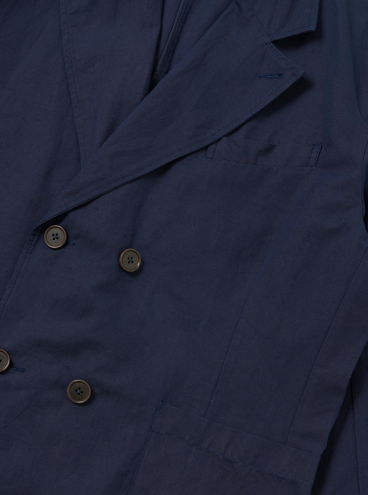 Navy Linen Slub Weave Manor Jacket