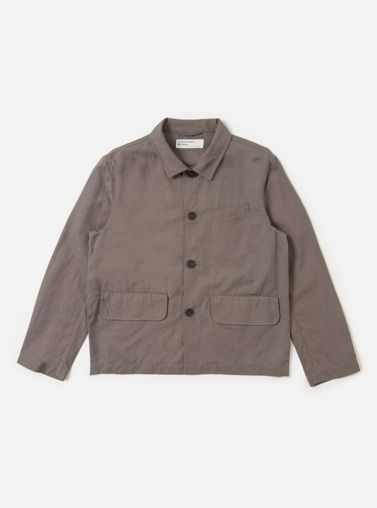 Mid Grey Linen Slub Weave Franck Jacket