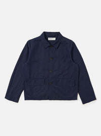 Navy Linen Slub Weave Franck Jacket