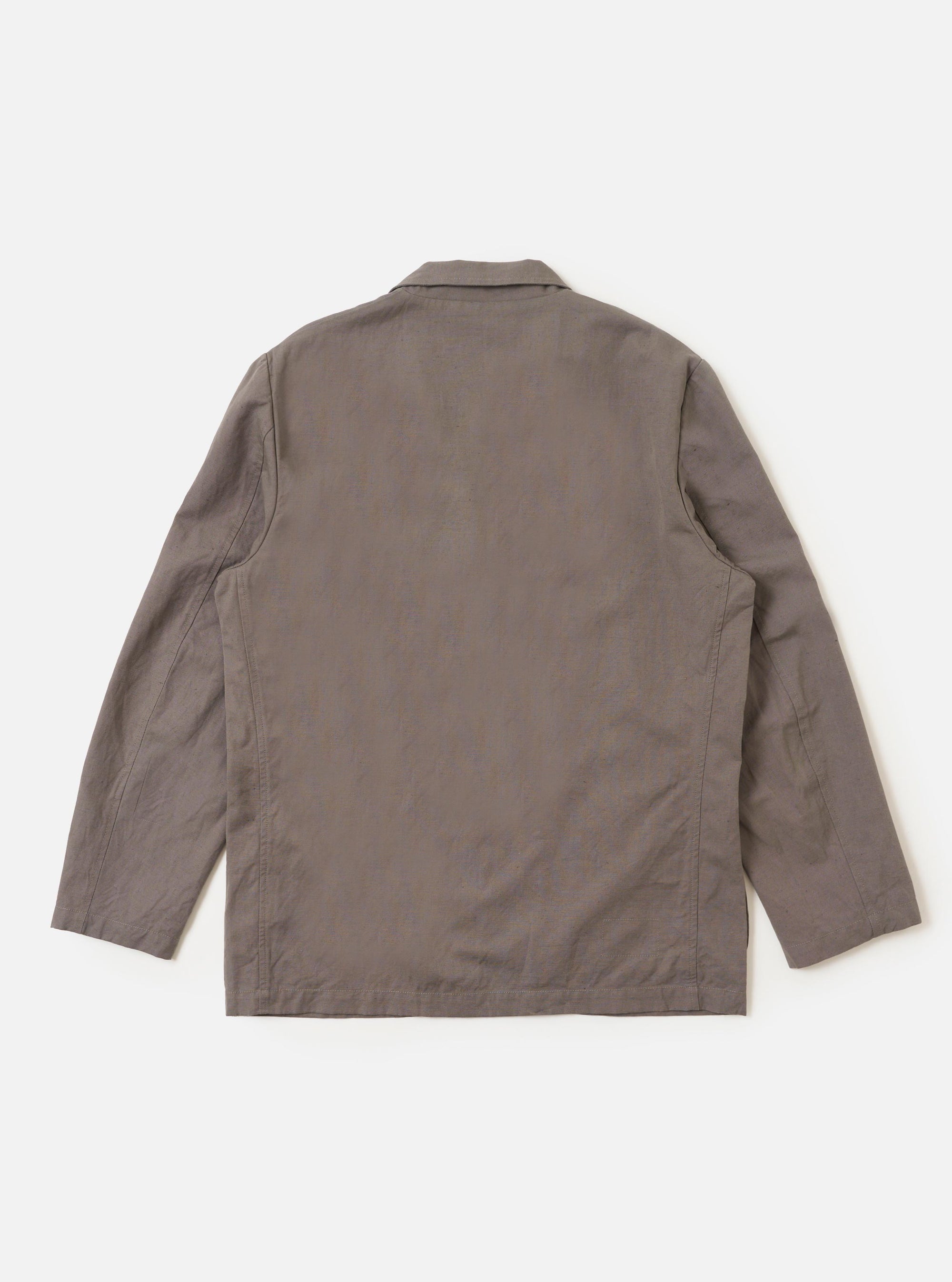 Mid Grey Linen Slub Weave Two Button Jacket