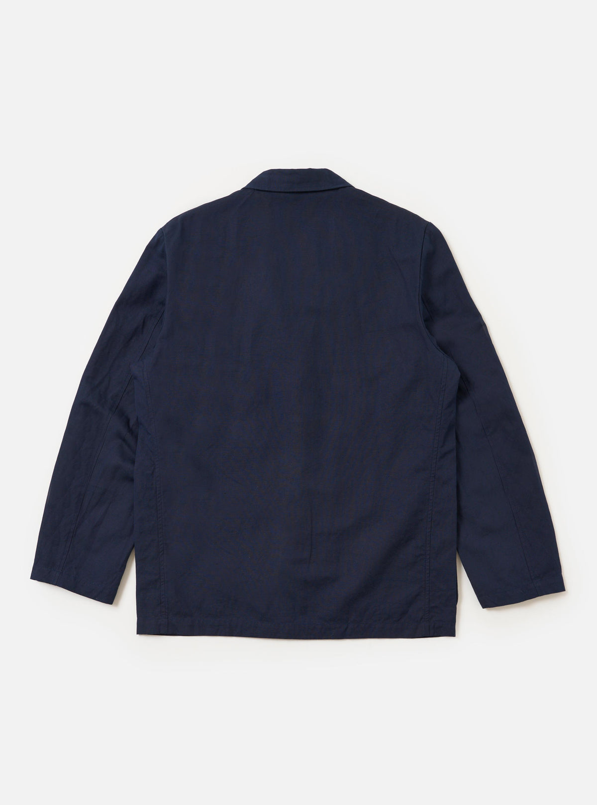 Navy Linen Slub Weave Two Button Jacket