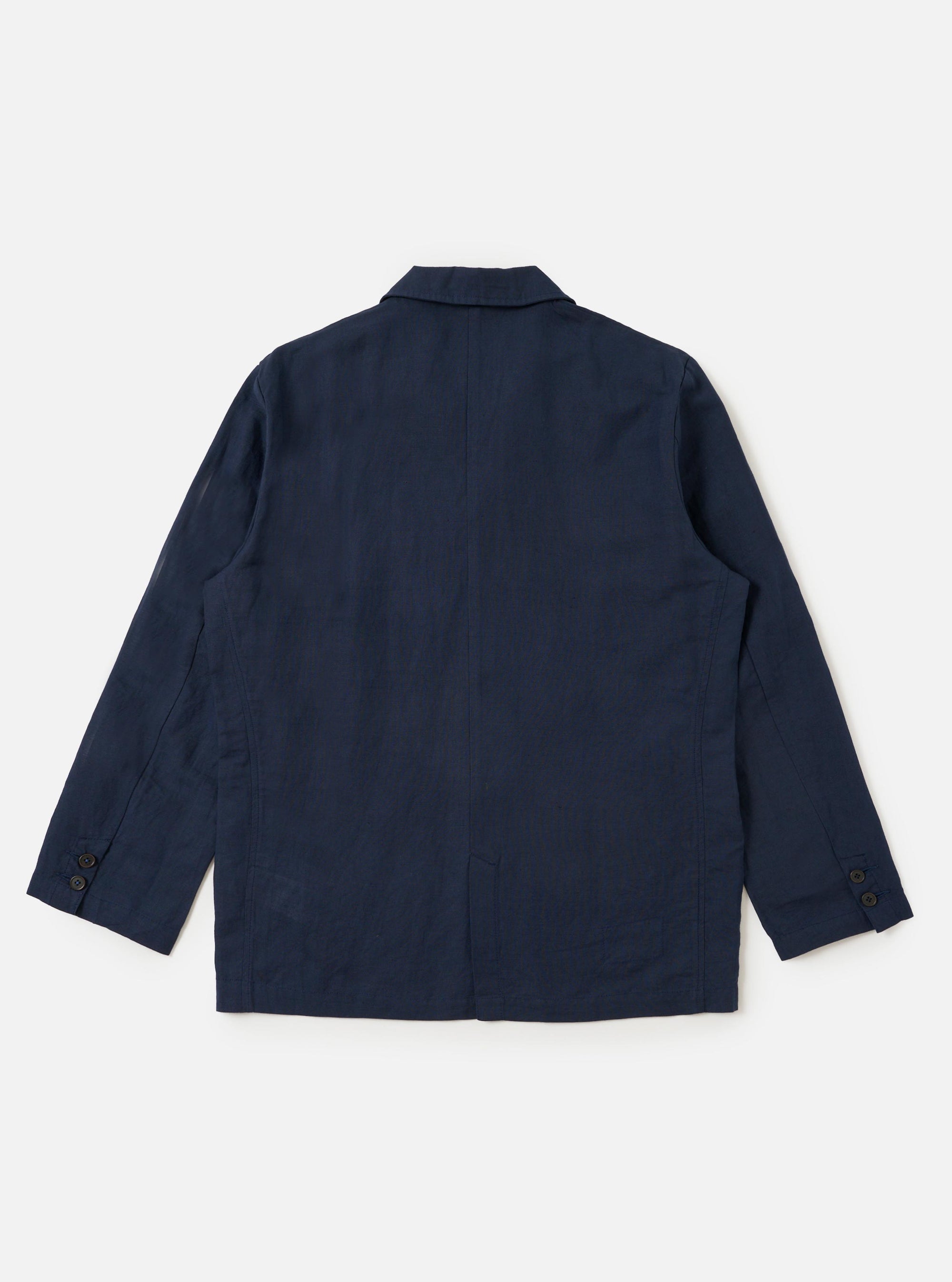 Navy Linen Cotton Shirting Dizzy Jacket