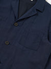 Navy Linen Cotton Shirting Dizzy Jacket