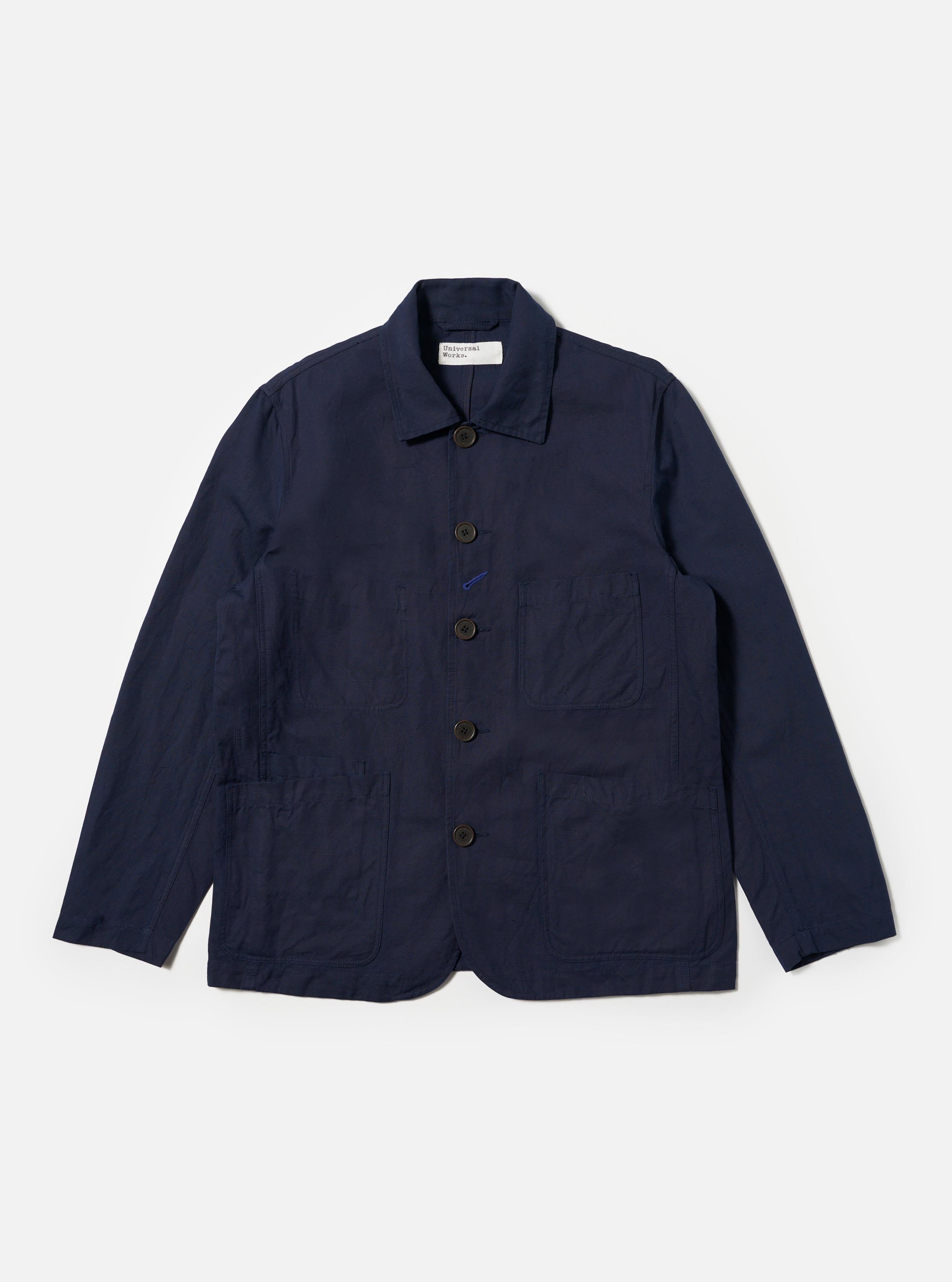Men's Navy Linen Bakers Chore Jacket – Universal Works