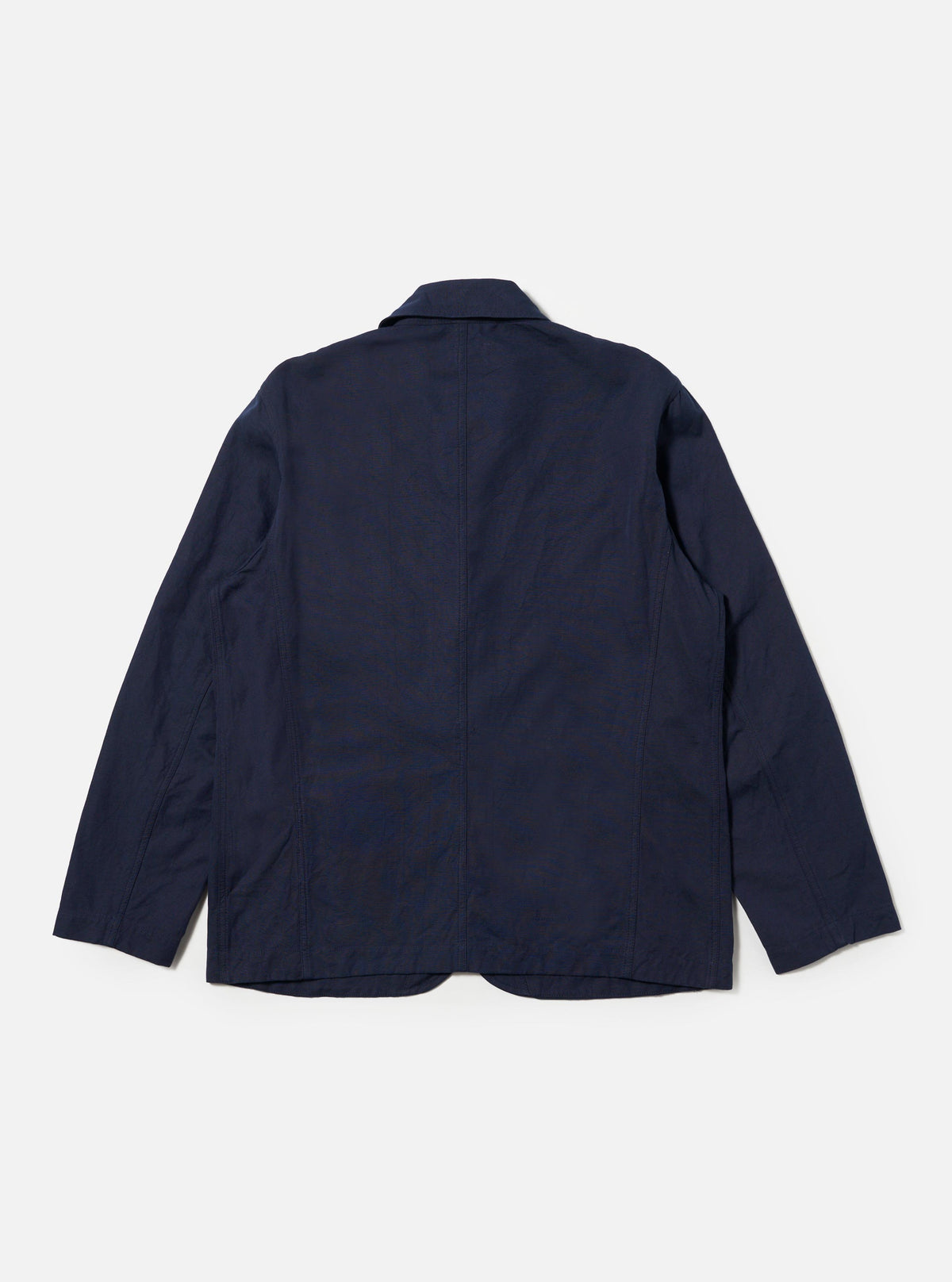 Navy Linen Slub Weave Bakers Jacket