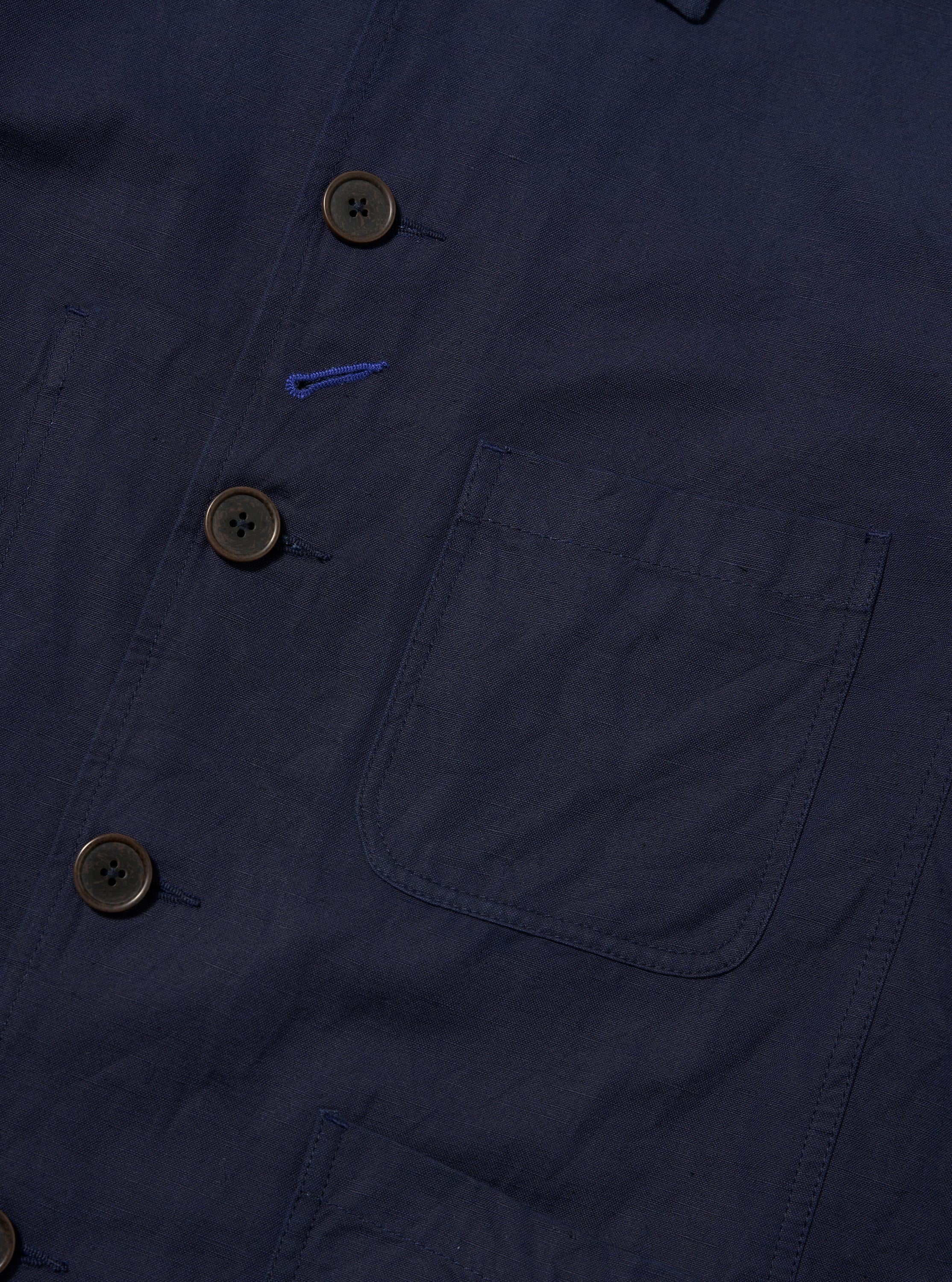 Men's Bakers Chore Jacket | Navy | Linen – Universal Works