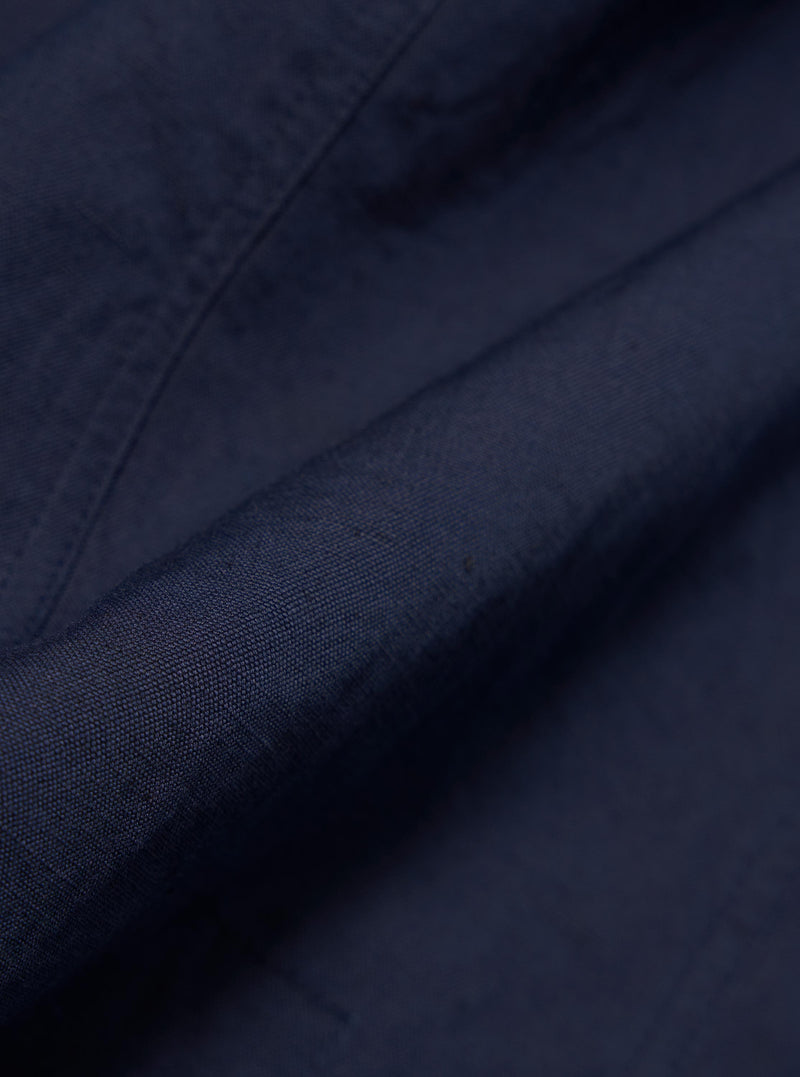 Navy Linen Slub Weave Bakers Jacket