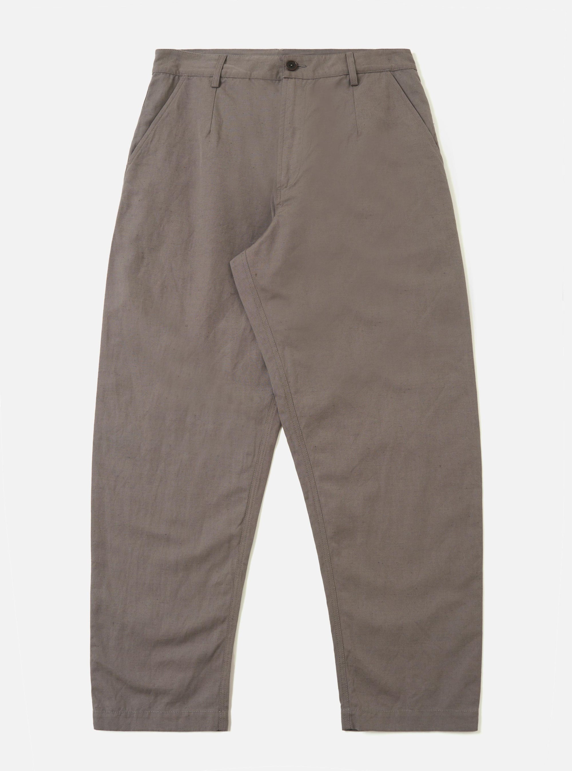 Mid Grey Linen Slub Weave Dizzy Trouser