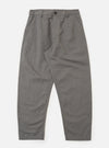 The Mid Grey Linen Slub Weave Dizzy Trouser is presented as a flat lay against a plain white background. The trousers feature a wide-leg, loose silhouette and a structured waistband with belt loops. The mid-grey fabric displays a distinct, textured slub weave.