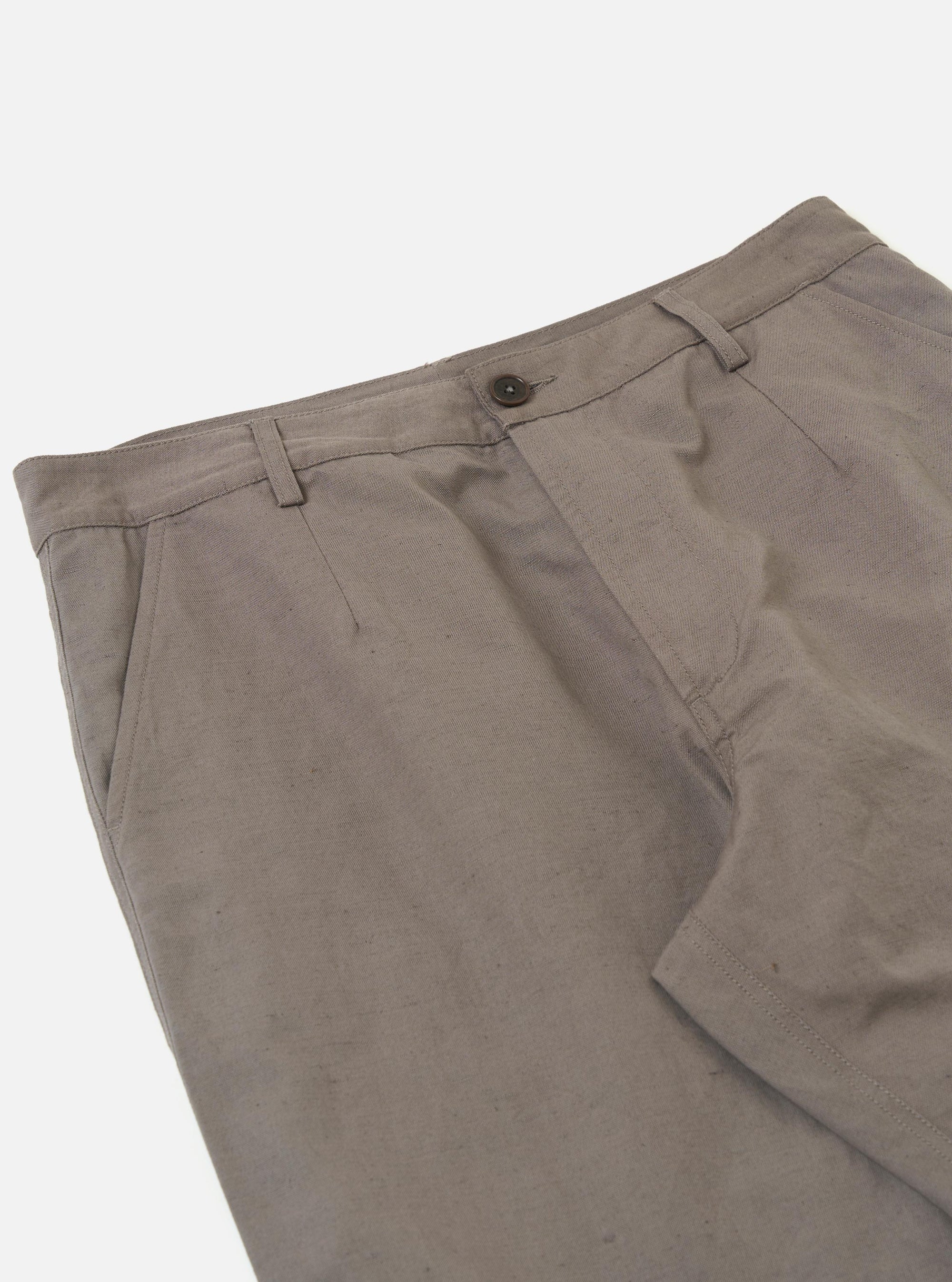 Mid Grey Linen Slub Weave Dizzy Trouser