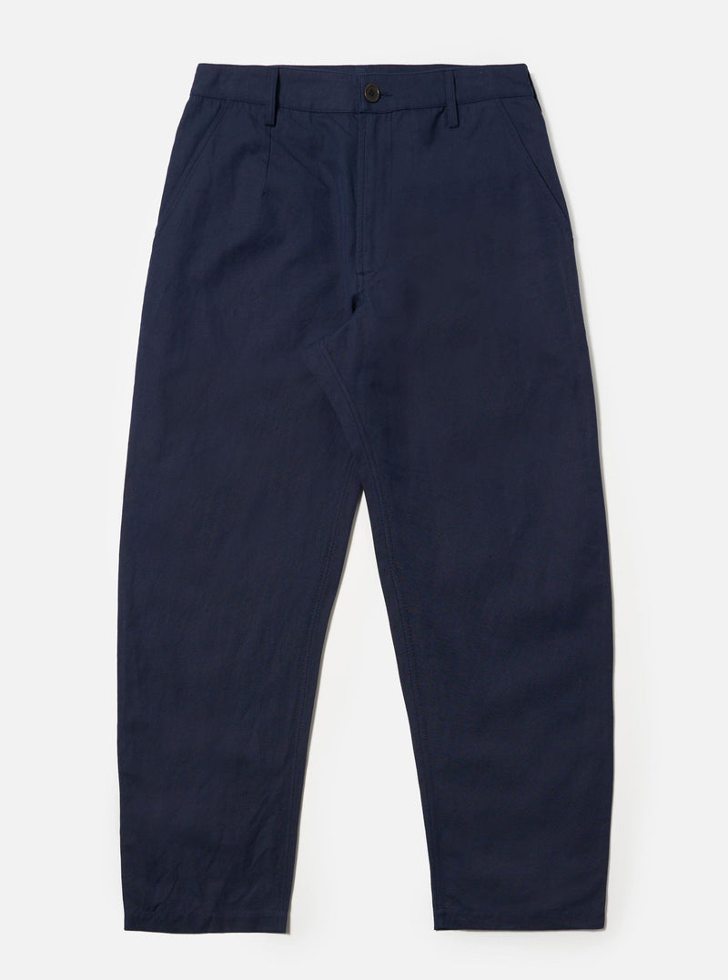 Navy Linen Slub Weave Dizzy Trouser