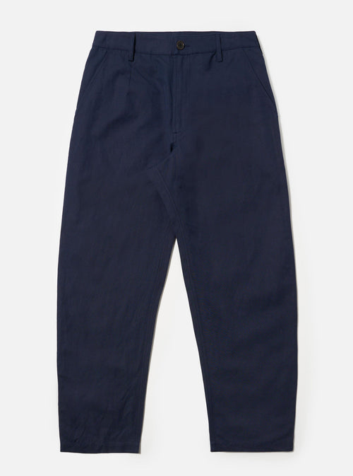 Navy Linen Slub Weave Dizzy Trouser