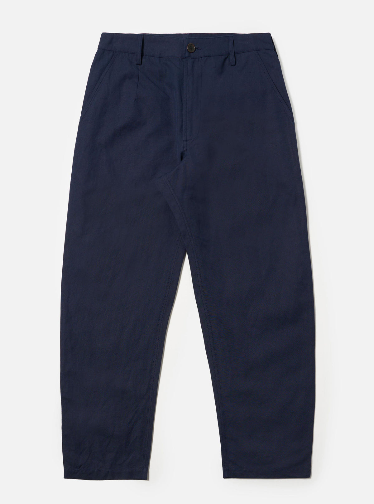 Navy Linen Slub Weave Dizzy Trouser