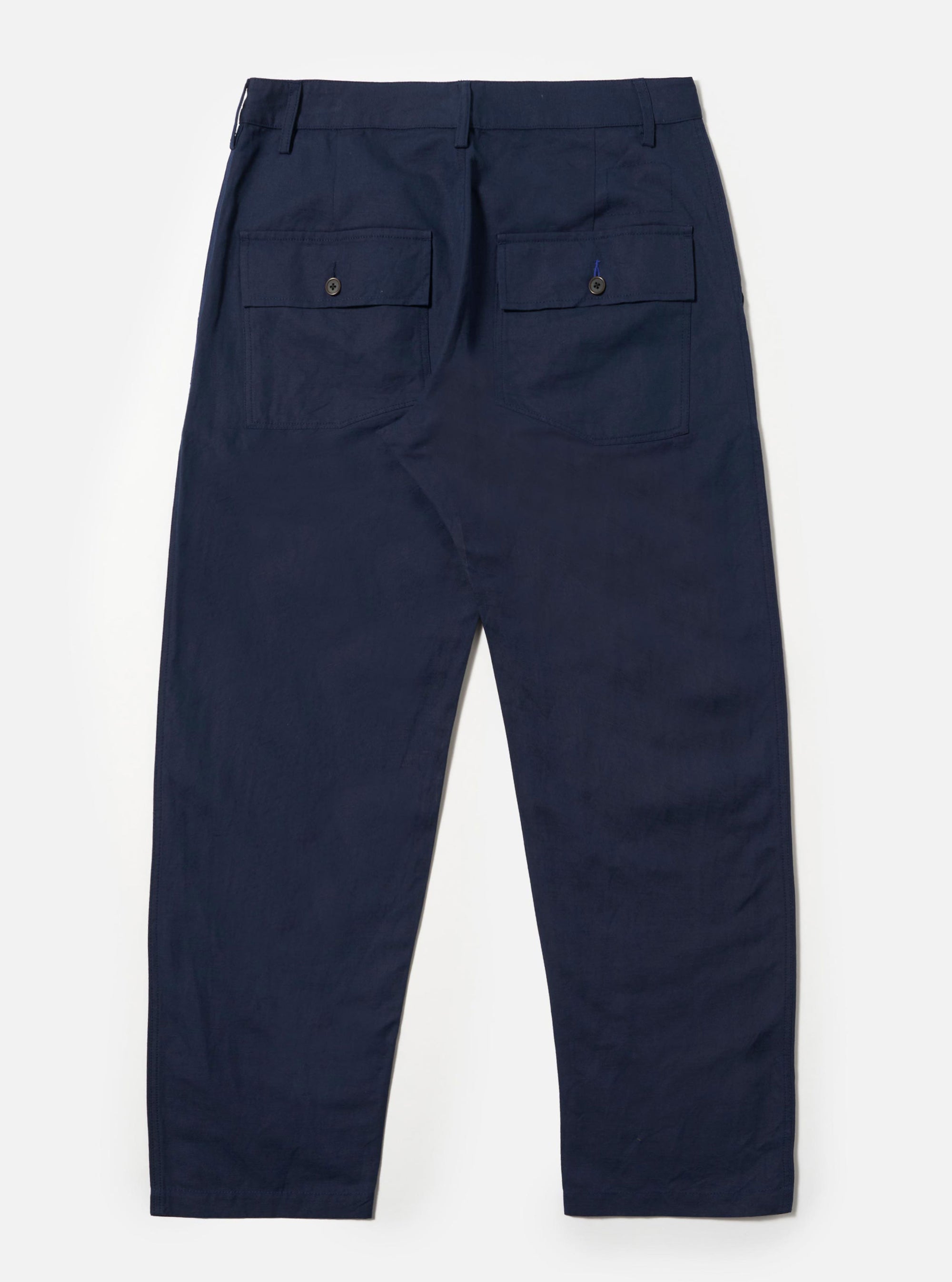 Navy Linen Slub Weave Dizzy Trouser
