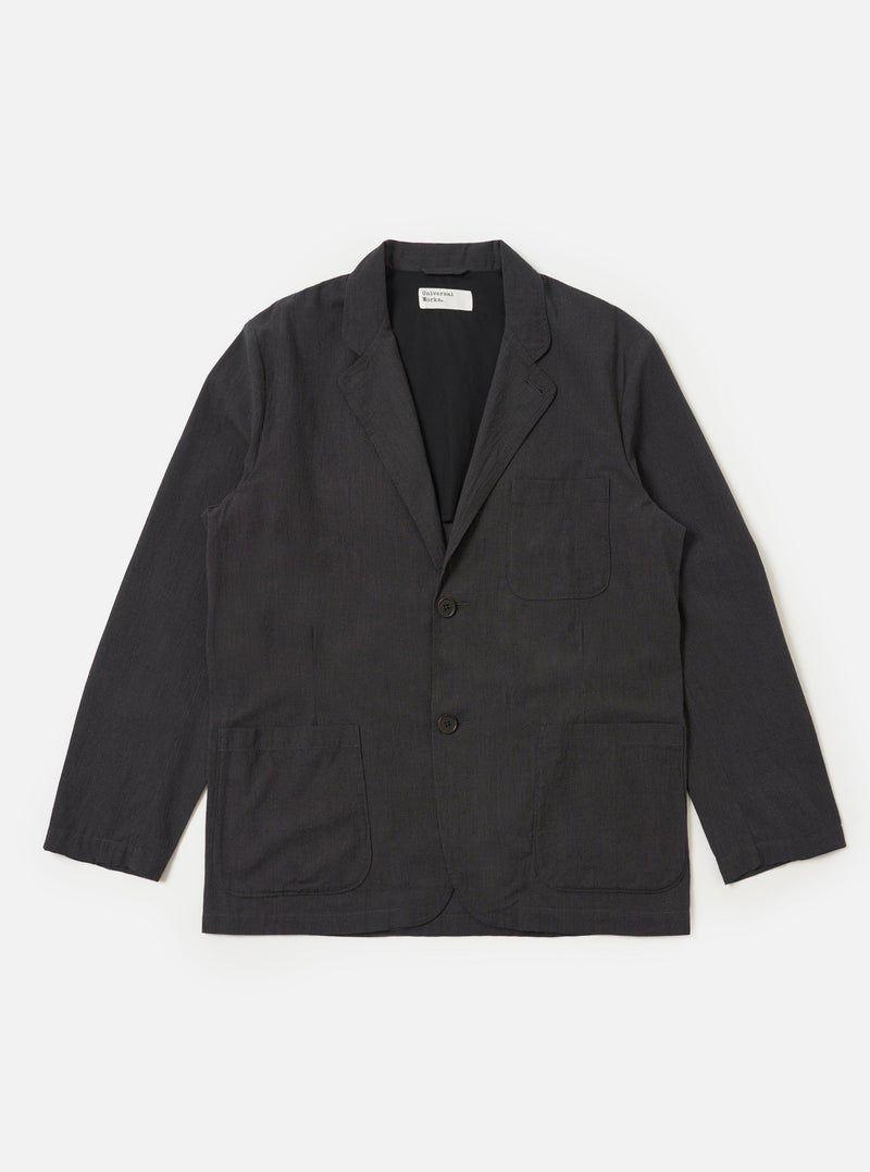 Charcoal Seattle Cotton Two Button Jacket