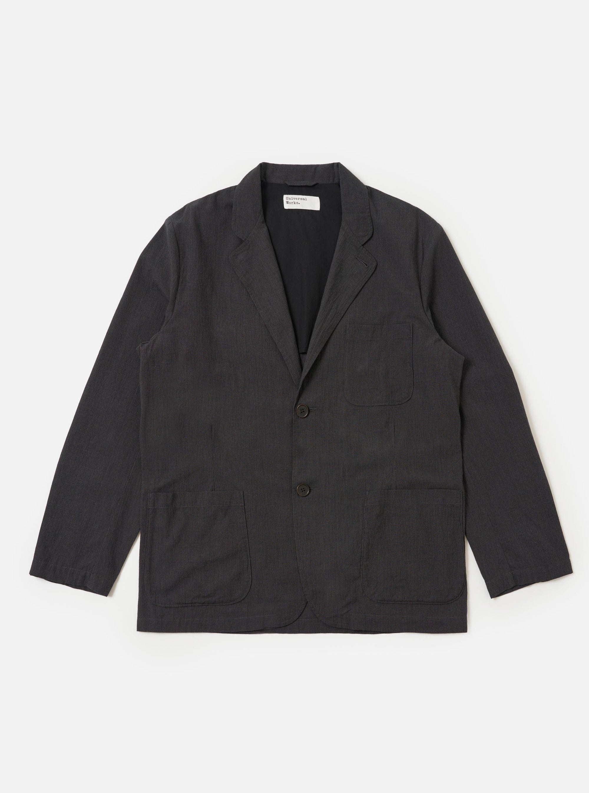 Charcoal Seattle Cotton Two Button Jacket