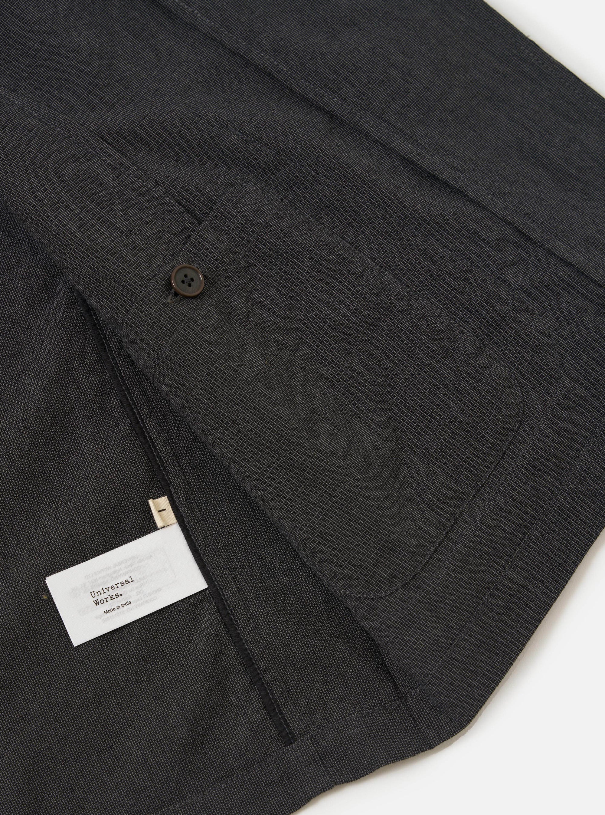 Charcoal Seattle Cotton Two Button Jacket