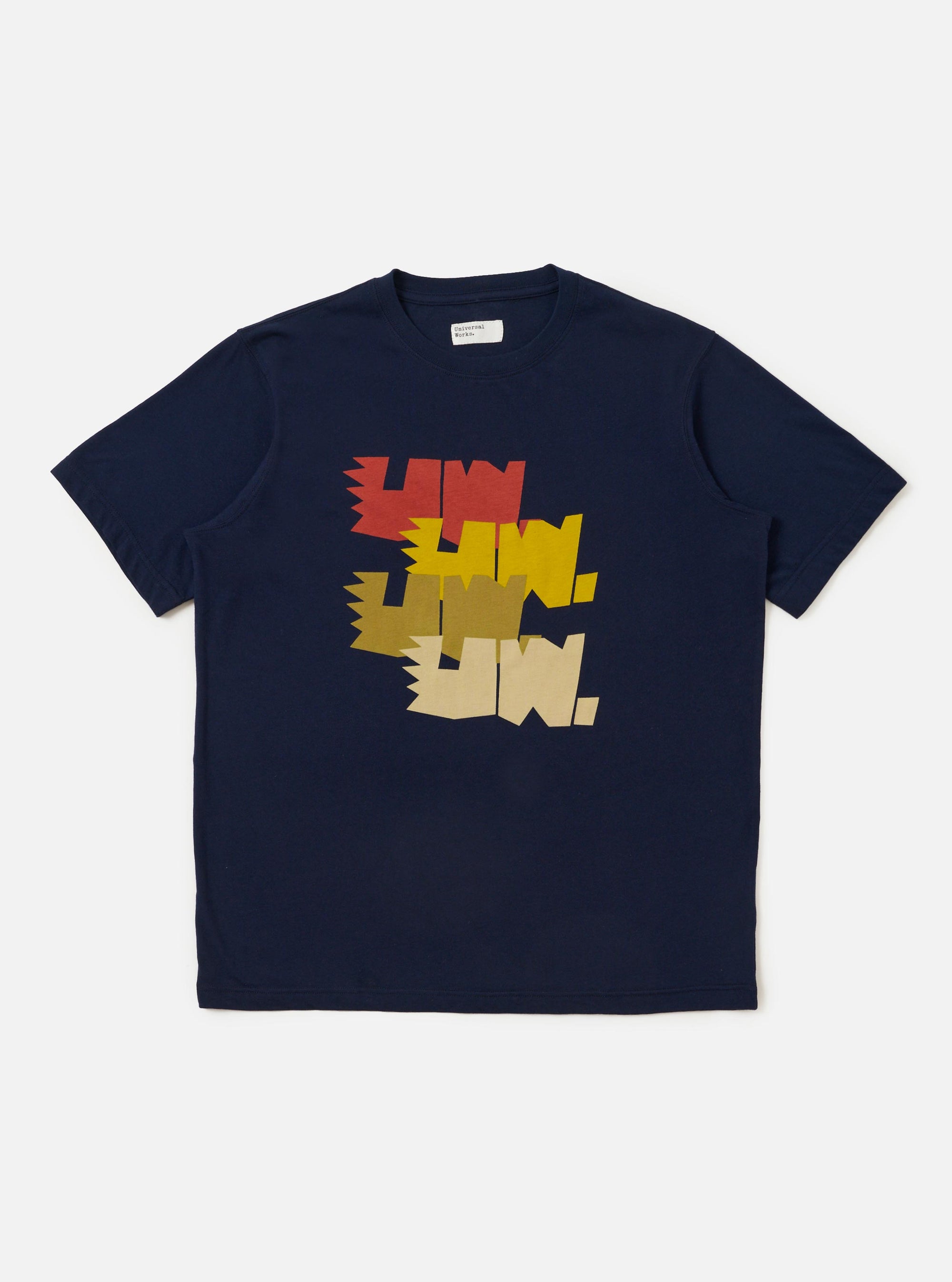 Navy Single Jersey Multi UW Print Multi UW Print Tee