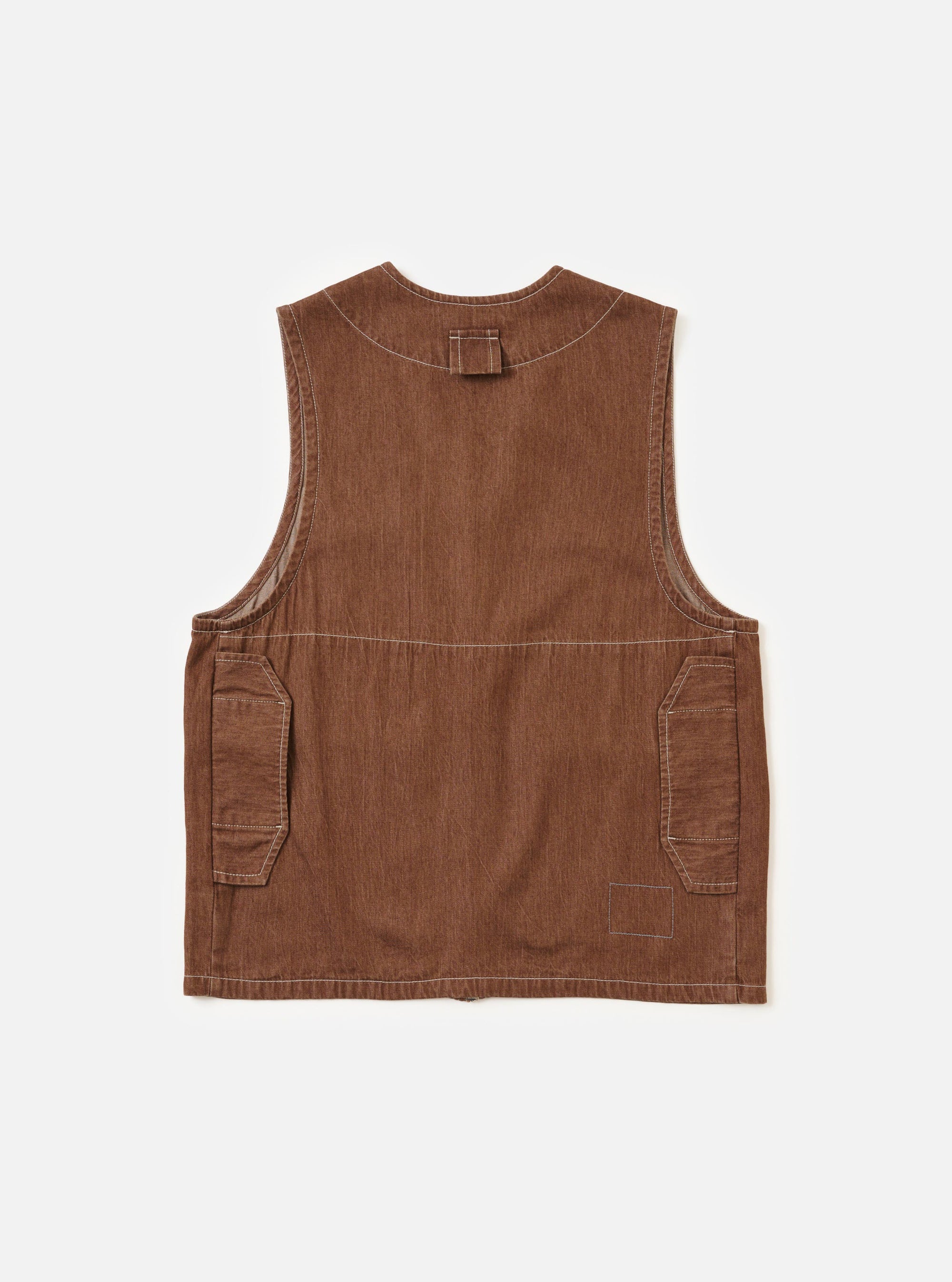 Brown Meco Denim Marine Gilet