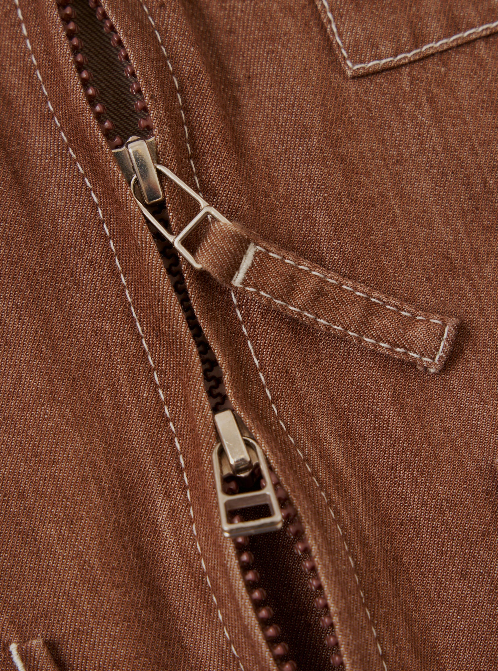 Brown Meco Denim Marine Gilet