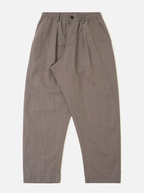 Mid Grey Linen Slub Weave Oxford Pant