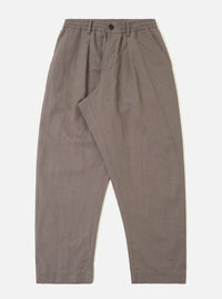 Mid Grey Linen Slub Weave Oxford Pant