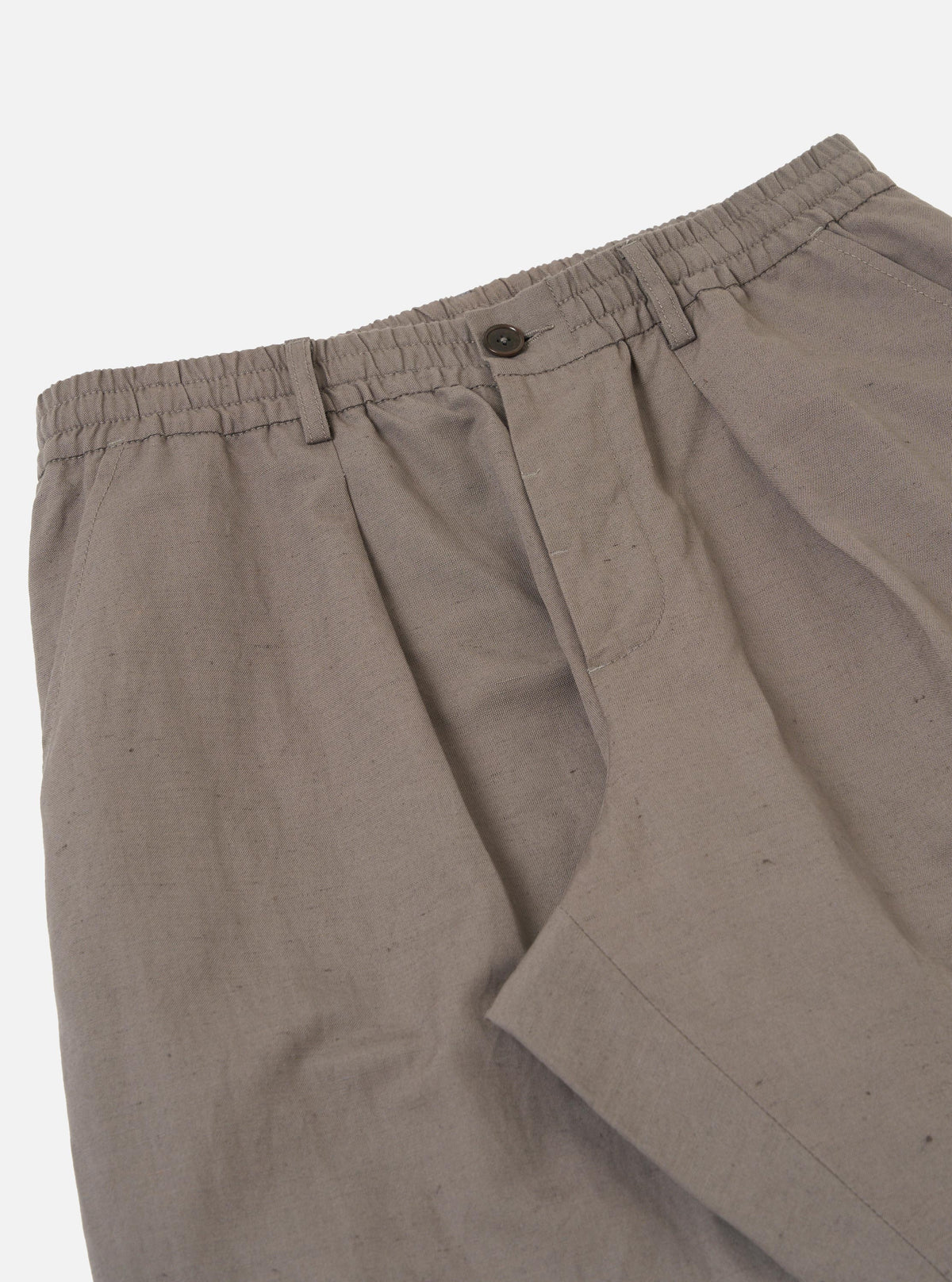 Mid Grey Linen Slub Weave Oxford Pant