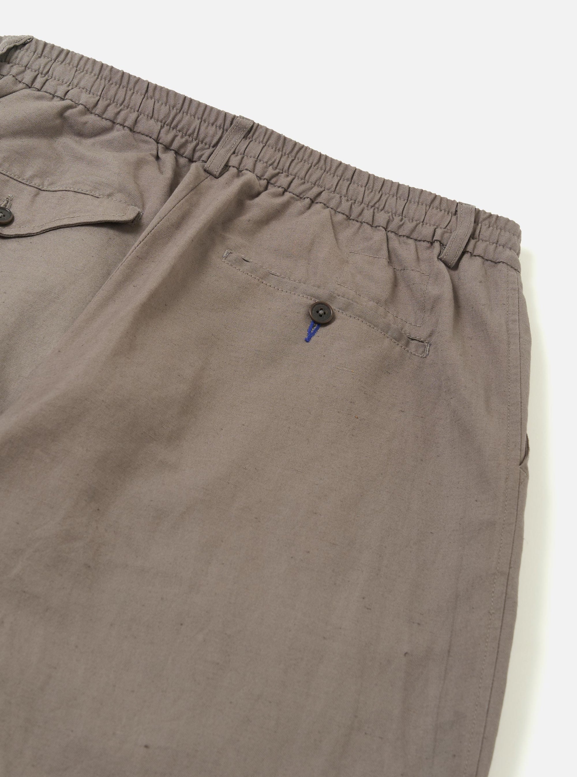 Mid Grey Linen Slub Weave Oxford Pant