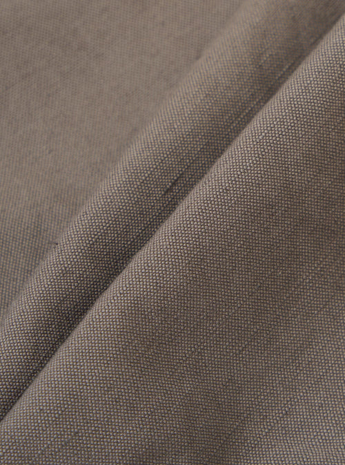 Mid Grey Linen Slub Weave Oxford Pant