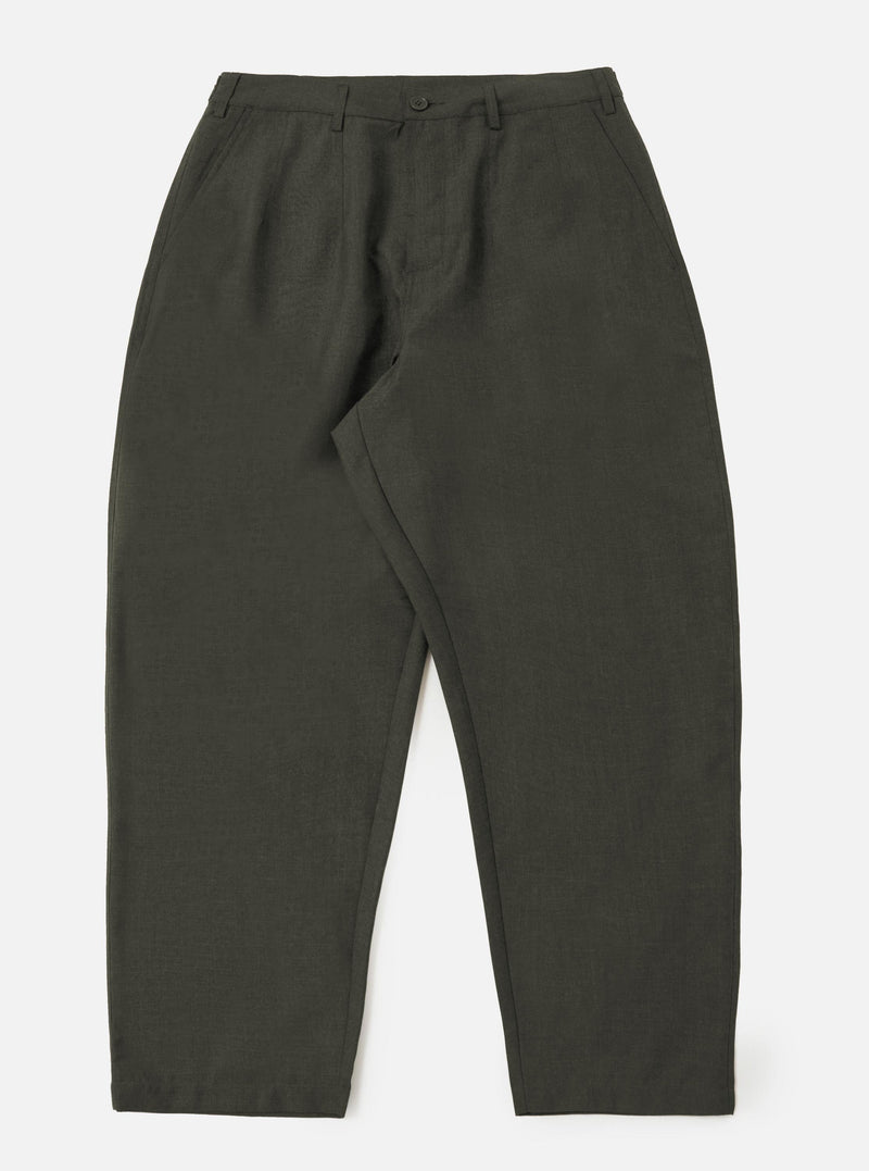 Olive Marl Tropical Suiting Dutch Pant