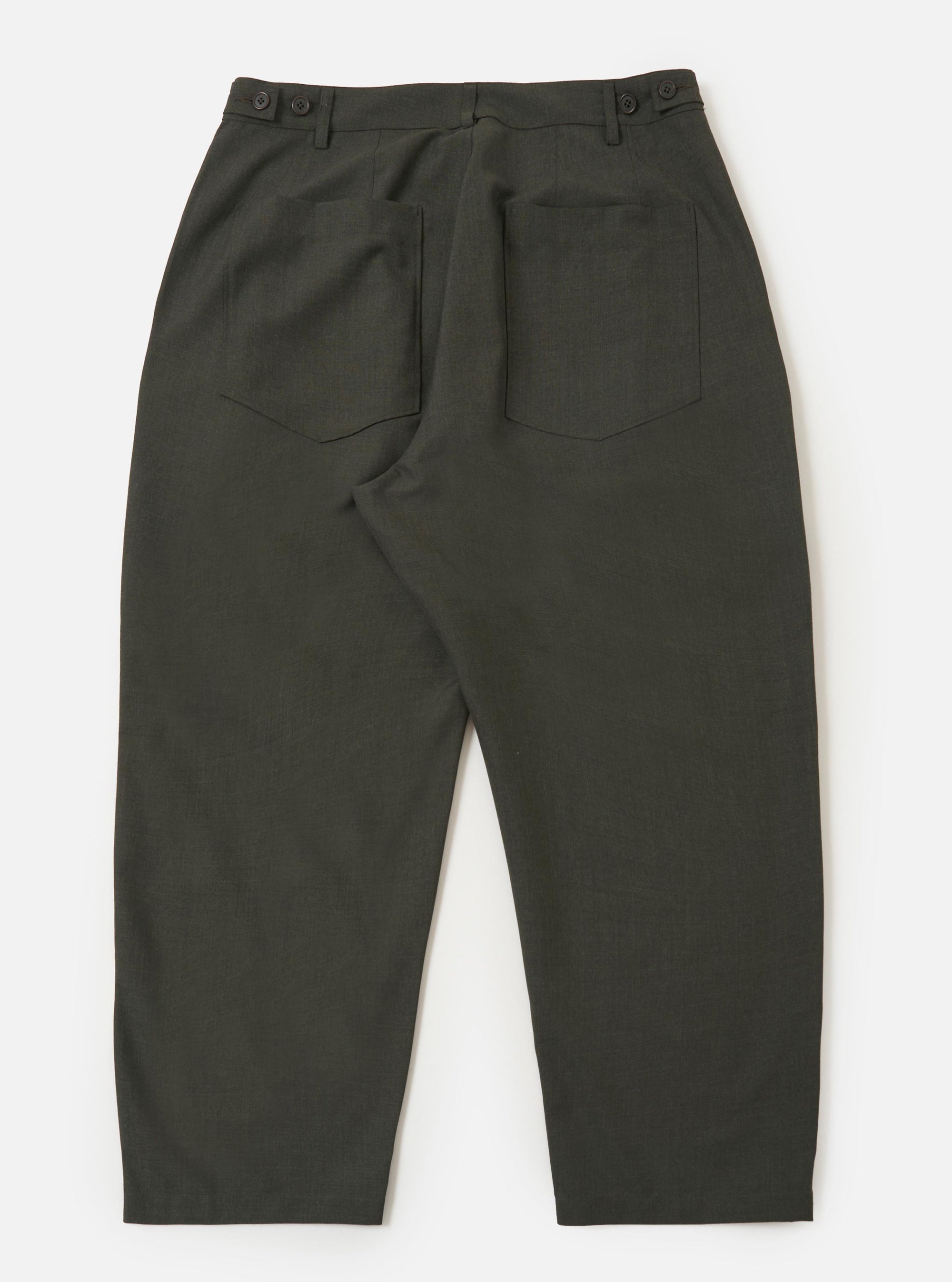 Olive Marl Tropical Suiting Dutch Pant