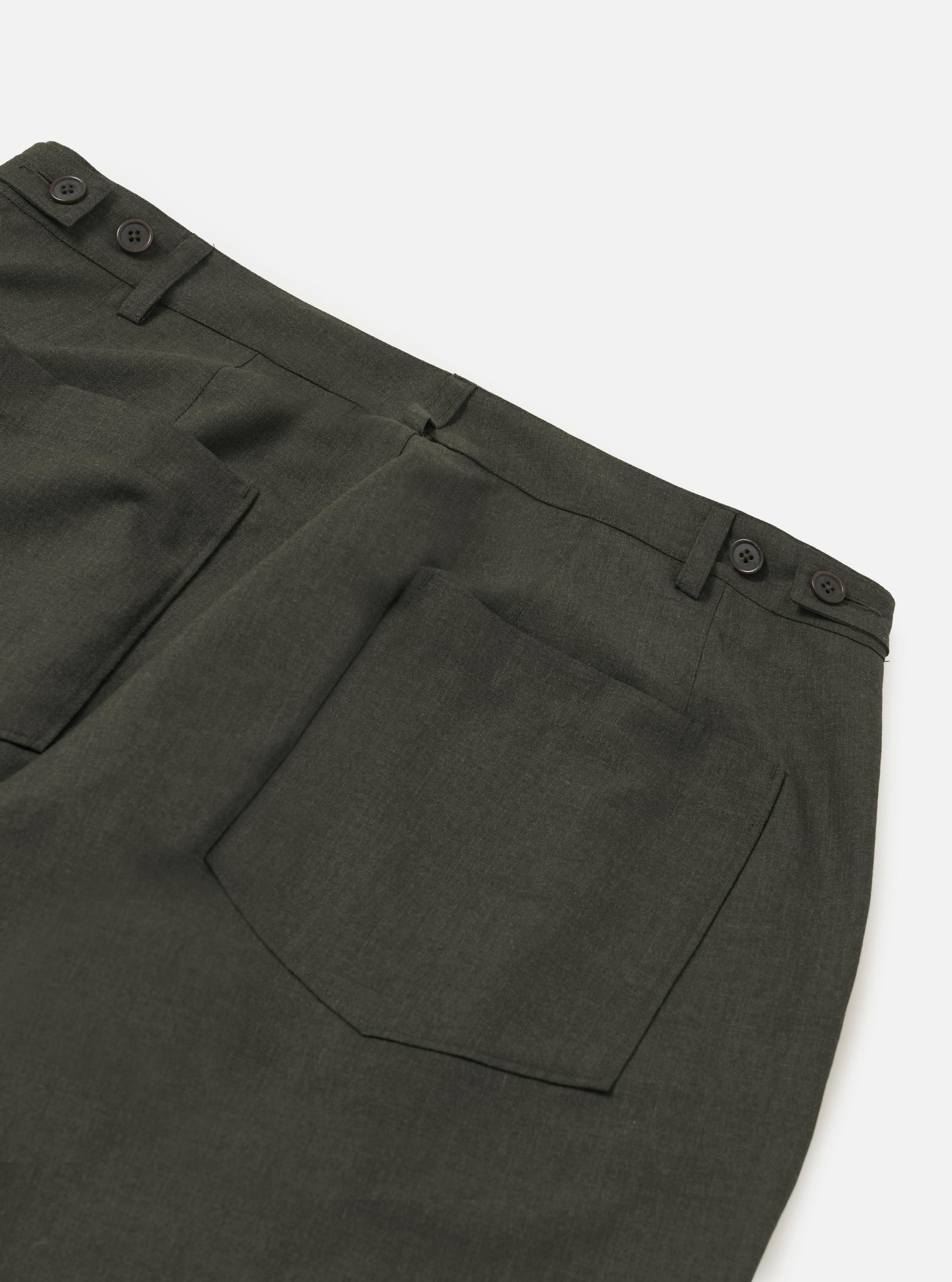 Men's Olive Marl Tropical Suiting Dutch Pant – Universal Works