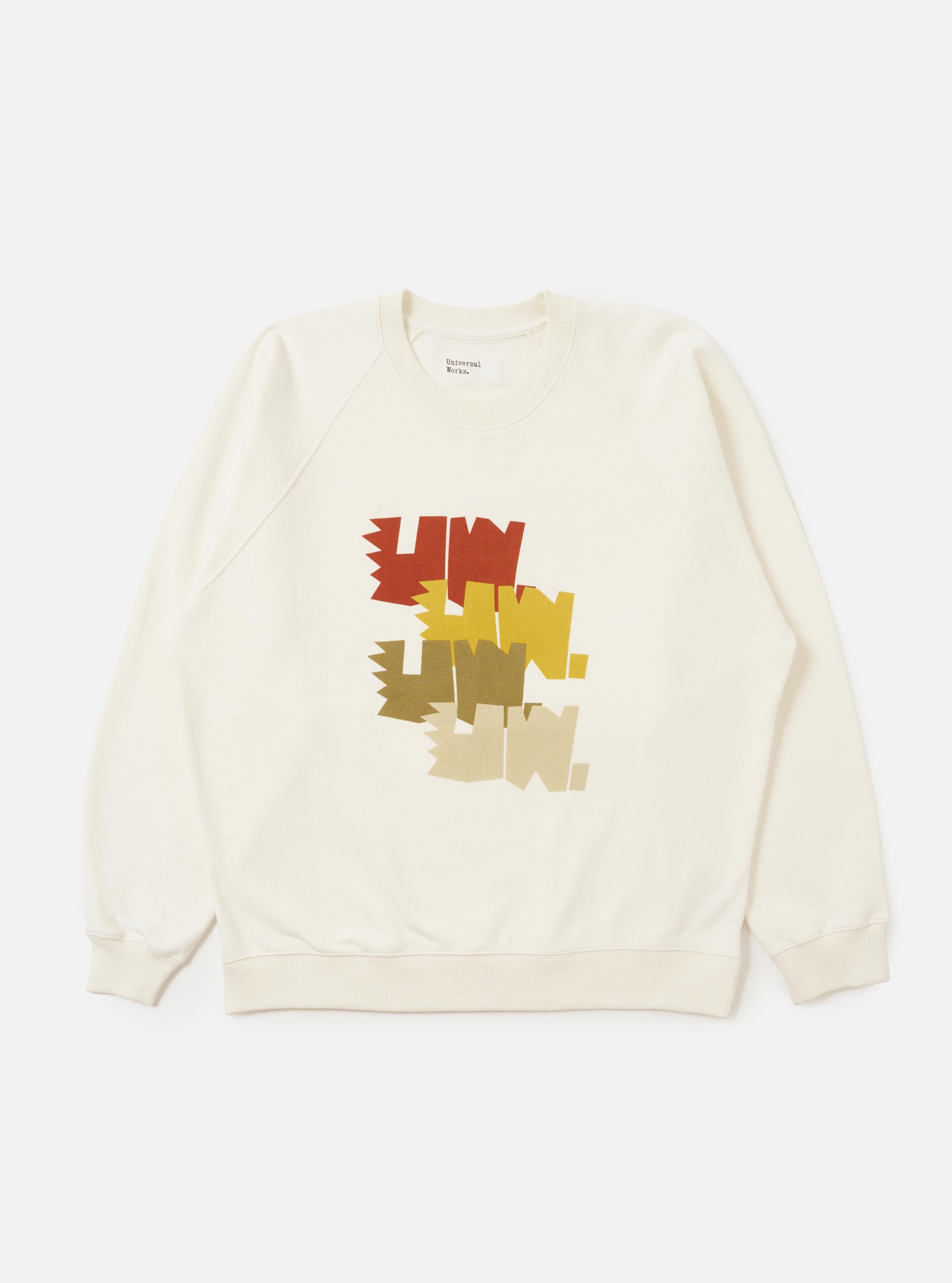 Men's Ecru Brush Back Sweat FM Raglan Sweatshirt – Universal Works
