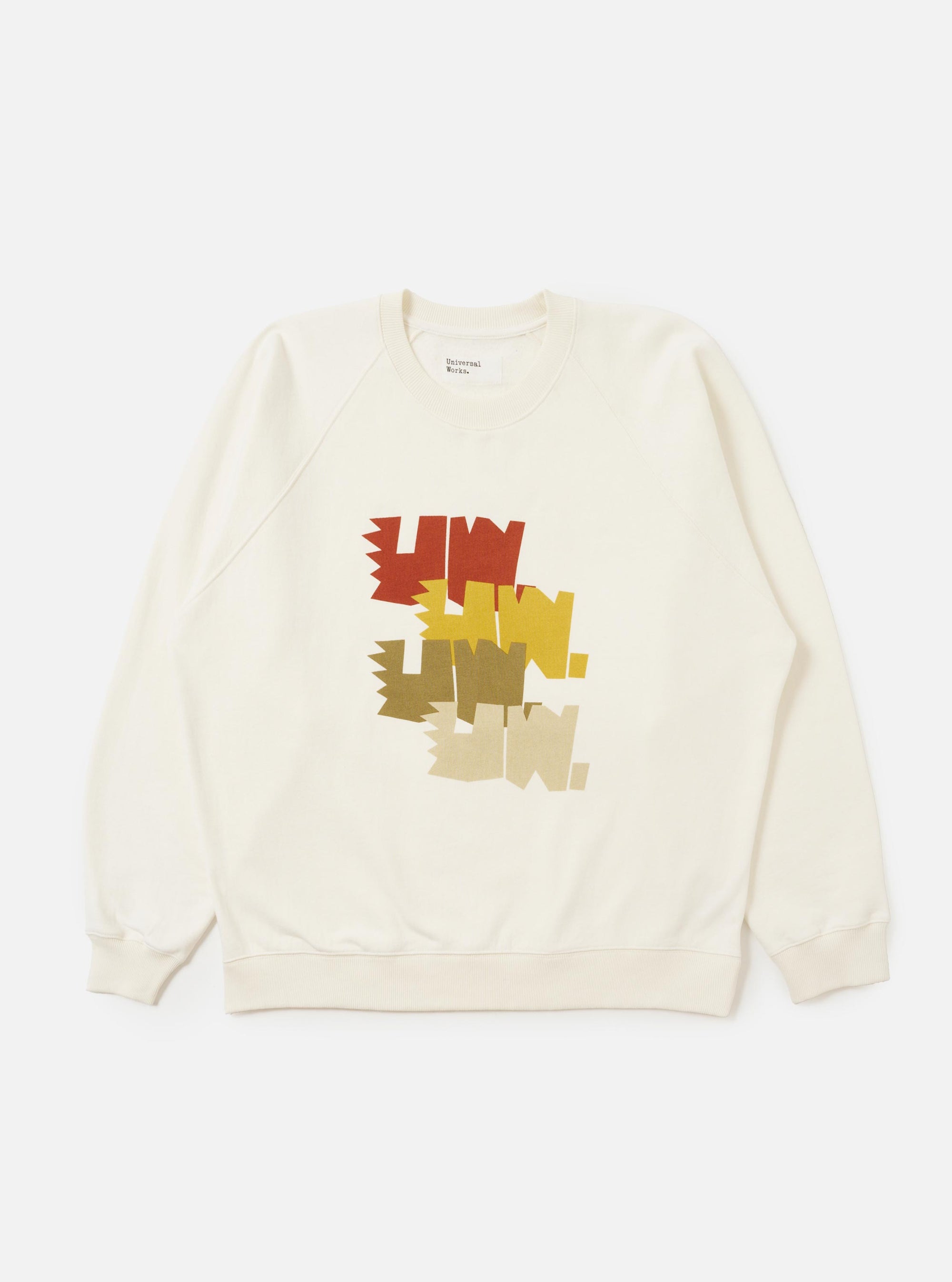 Ecru Brush Back Sweat FM Raglan Sweatshirt