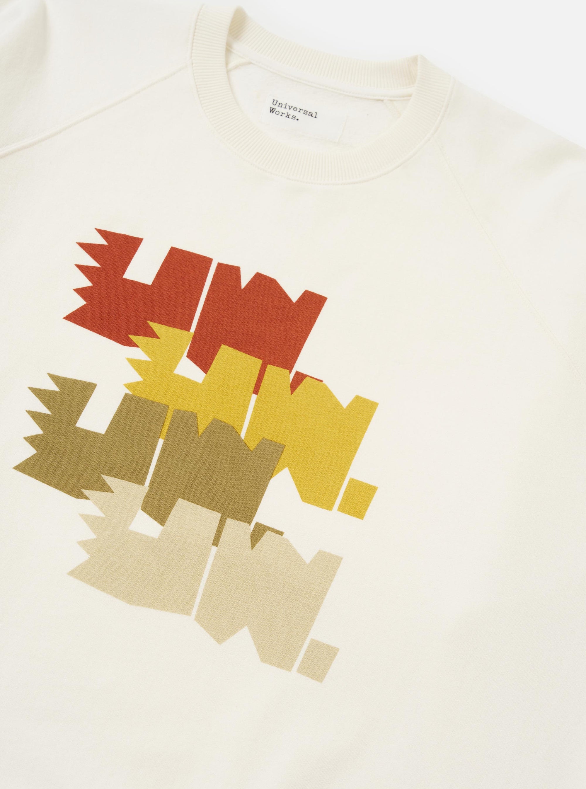 Ecru Brush Back Sweat FM Raglan Sweatshirt