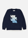Navy Brush Back Sweat FM Raglan Sweatshirt