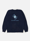 Navy Brush Back Sweat FM Raglan Sweatshirt