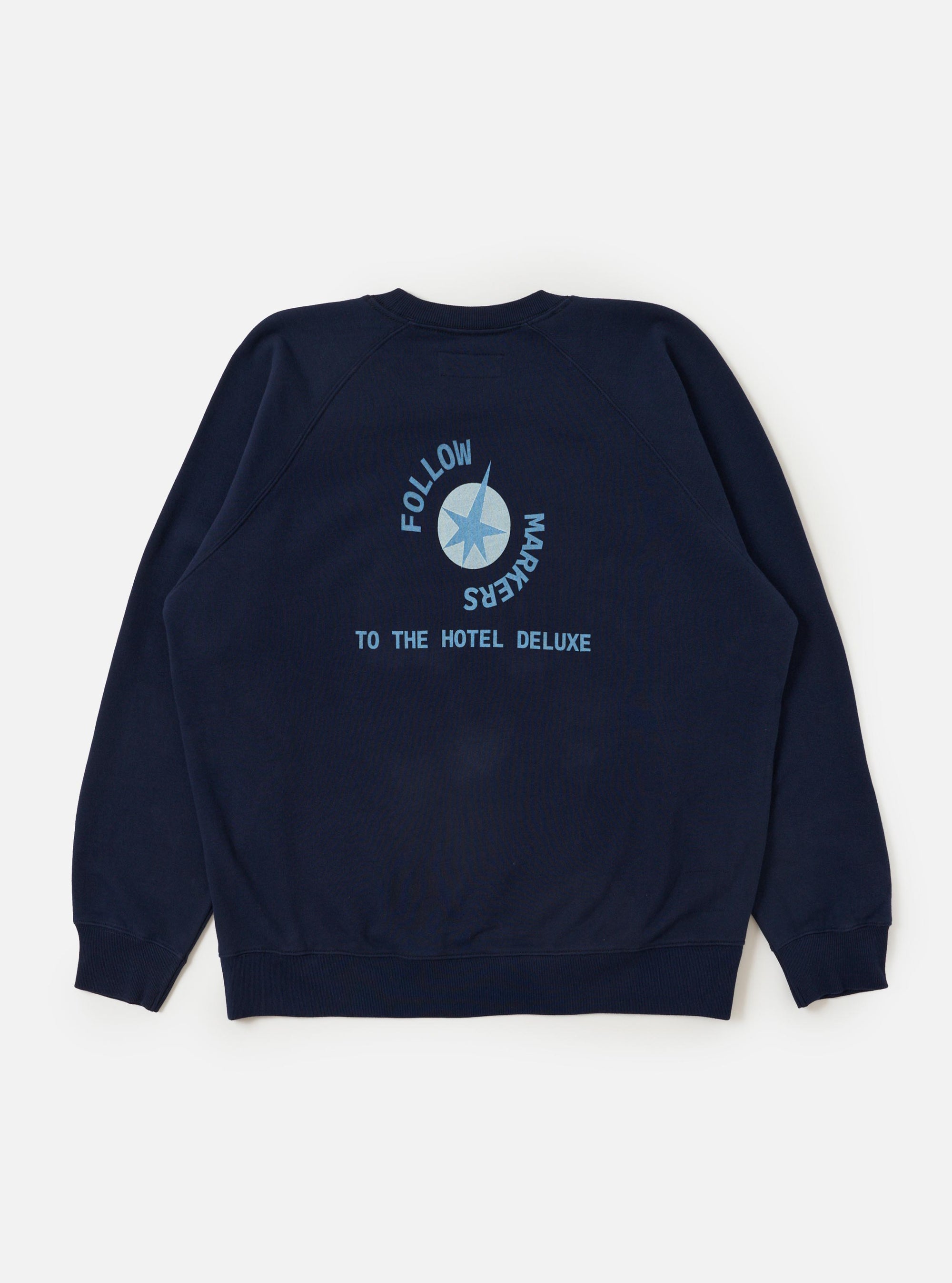 Navy Brush Back Sweat FM Raglan Sweatshirt
