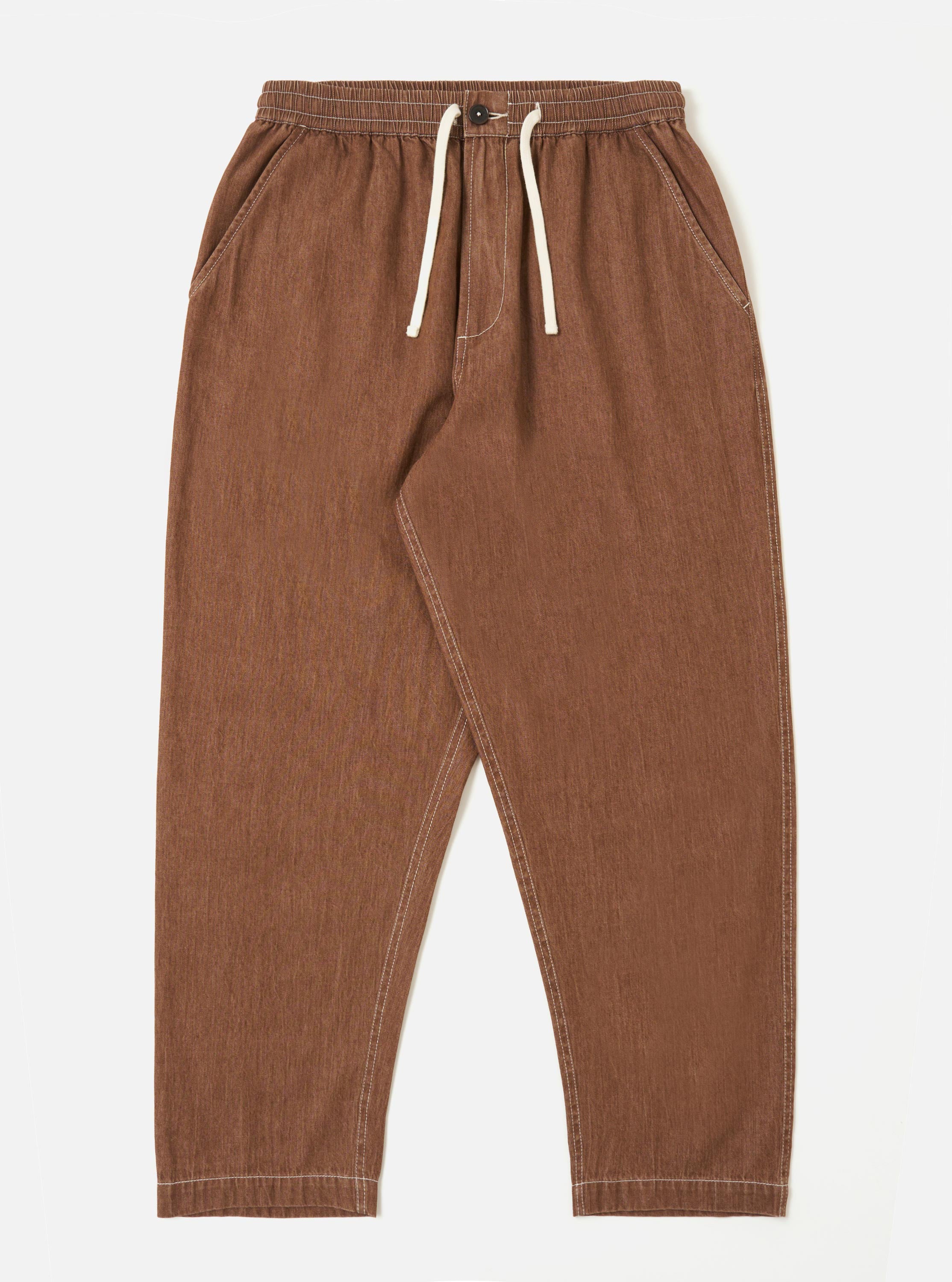 Men's Brown Meco Denim Hi Water Cropped Leg Trouser – Universal Works