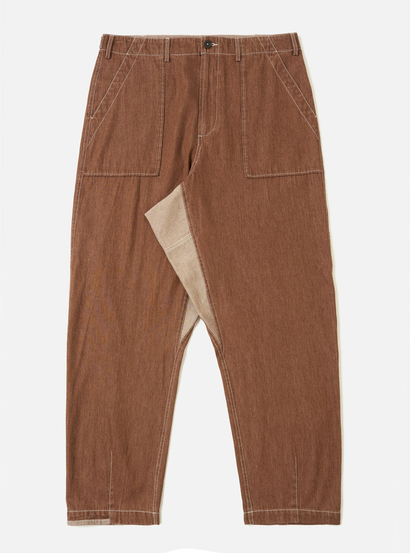 Brown Meco Denim Patched Fatigue Pant