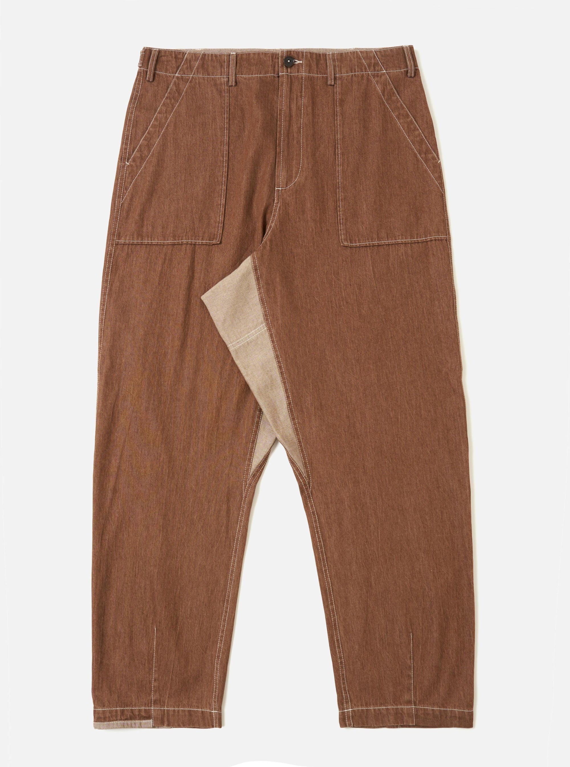 Brown Meco Denim Patched Fatigue Pant