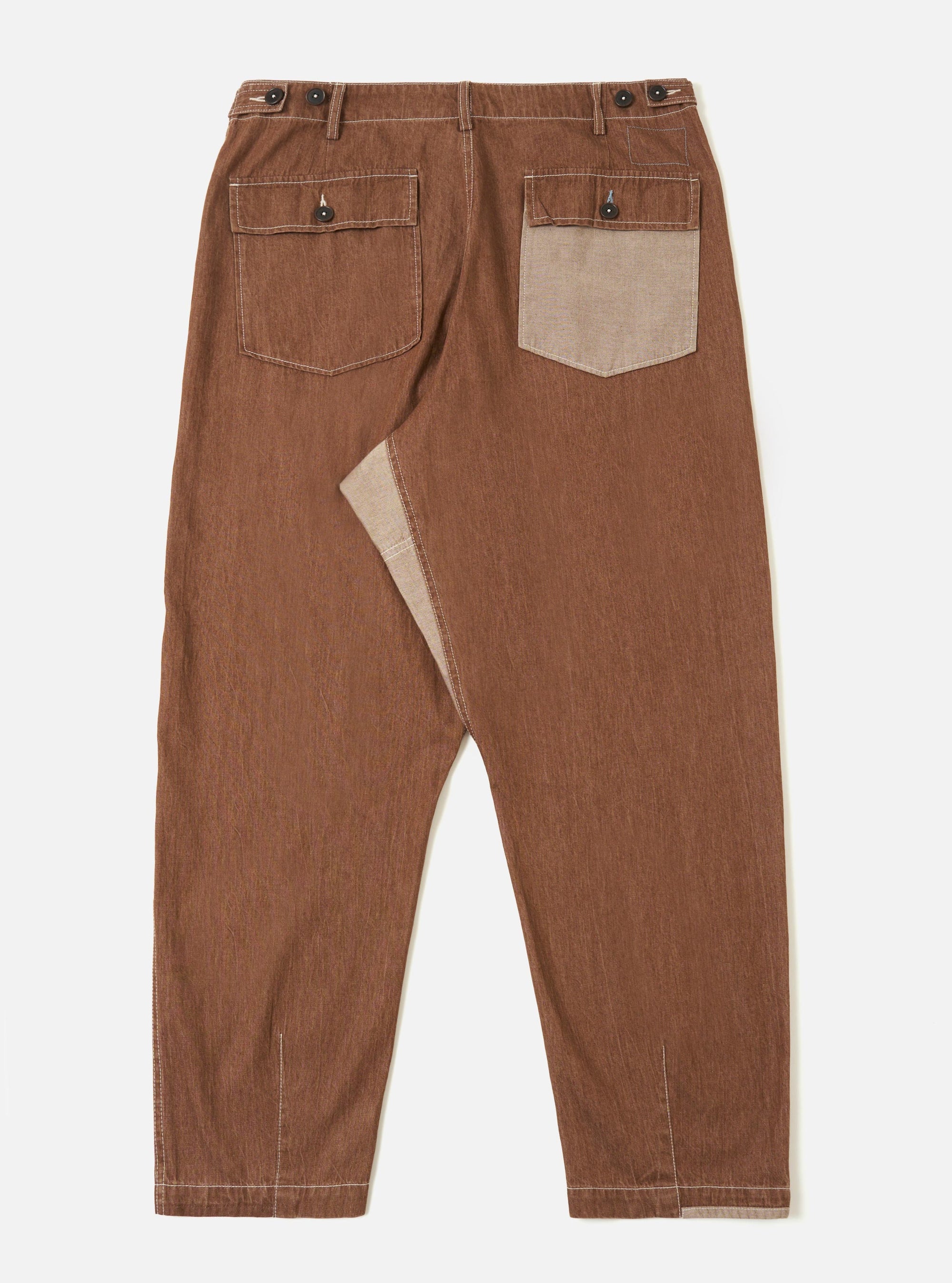 Brown Meco Denim Patched Fatigue Pant