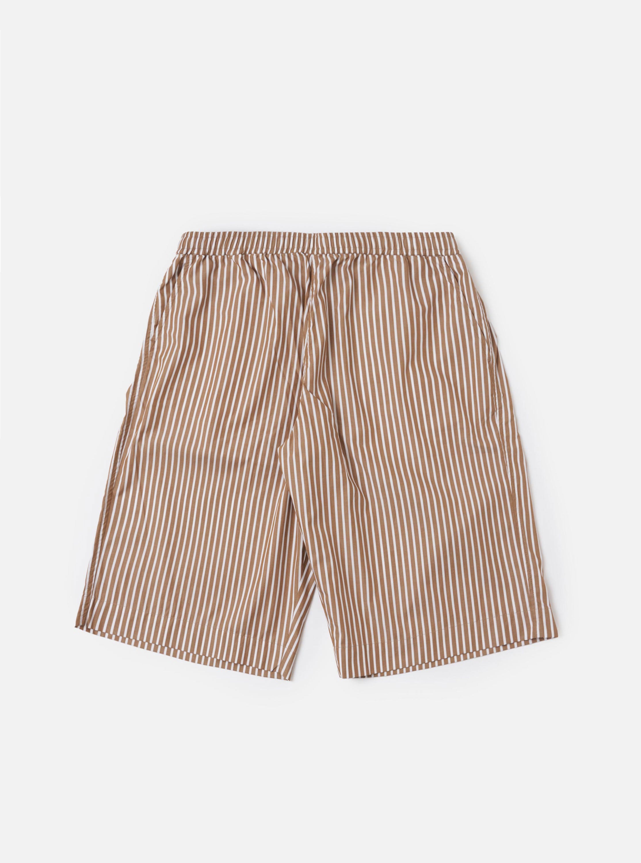 Brown/White Cotton Stripe Vacation Short – Universal Works