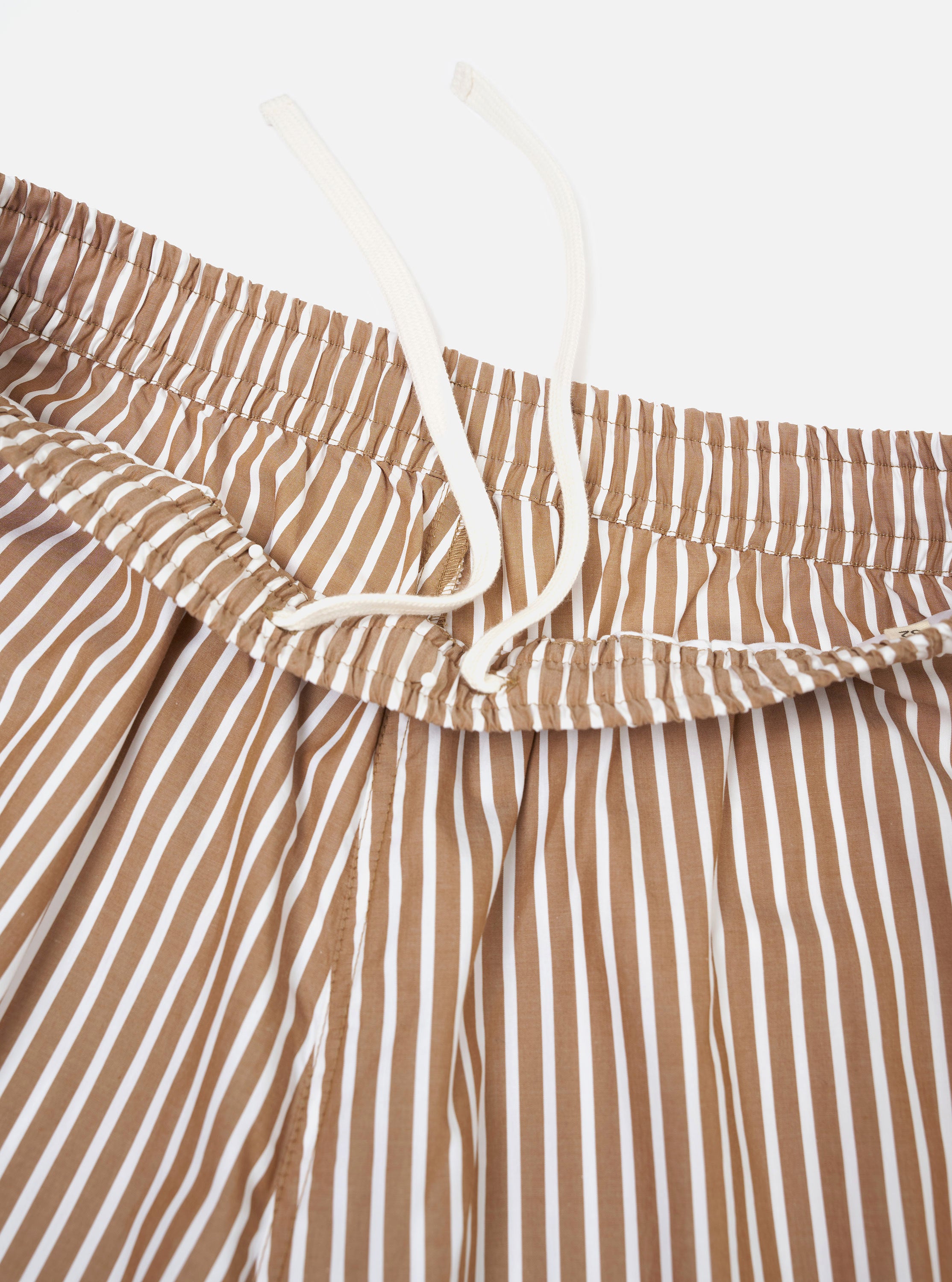 Brown/White Cotton Stripe Vacation Short – Universal Works