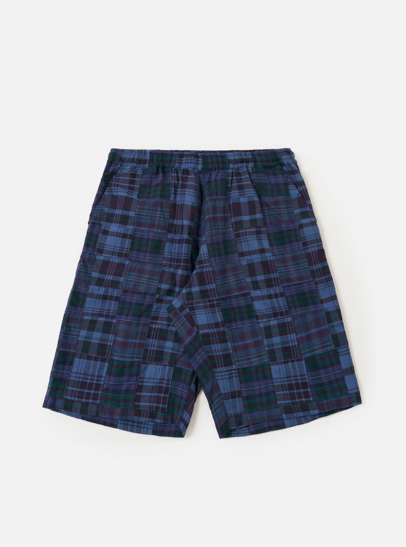 Navy Madras Patchwork Vacation Short