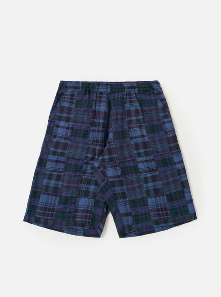 Men's Navy Madras Patchwork Vacation Short – Universal Works