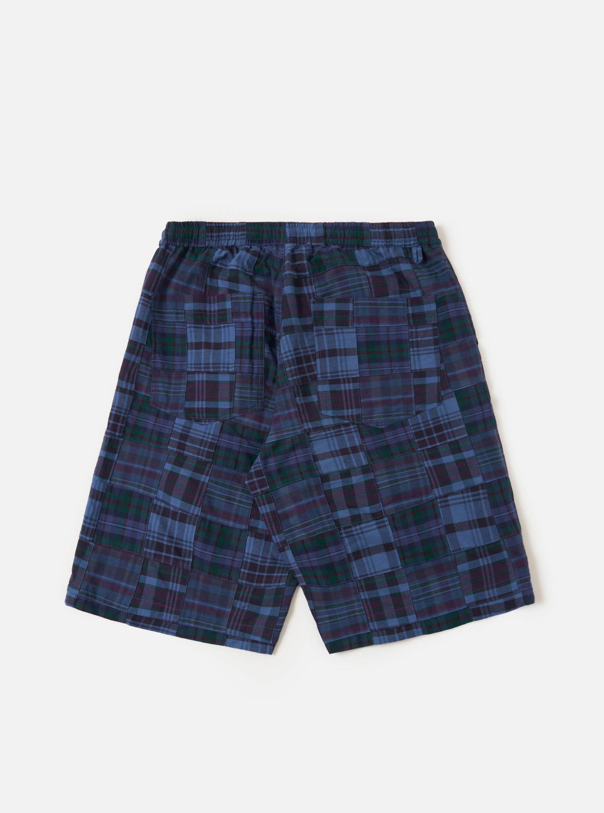 Navy Madras Patchwork Vacation Short