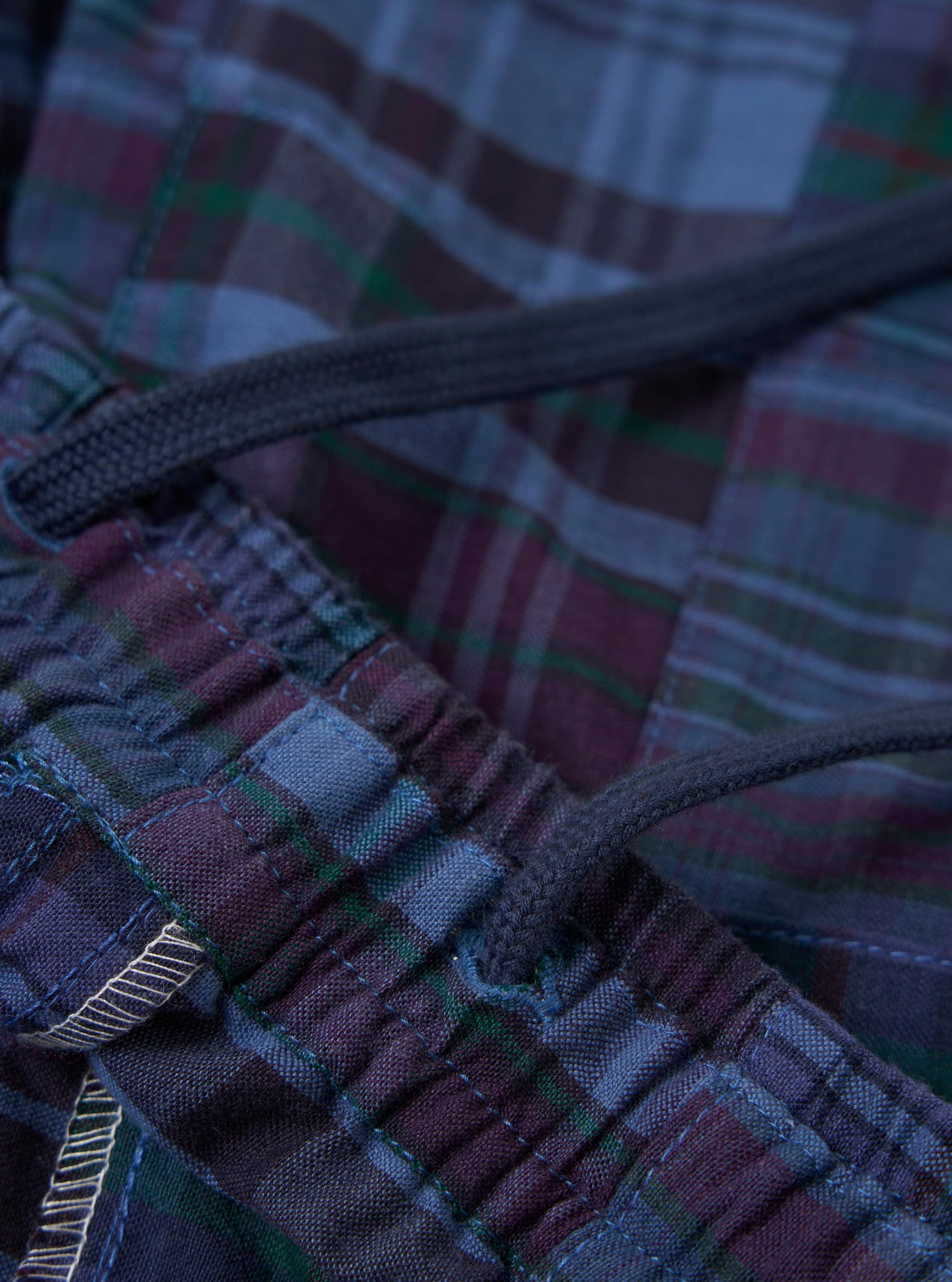 Navy Madras Patchwork Vacation Short