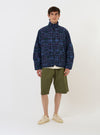 Navy Madras Patchwork Duty Jacket