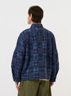 Navy Madras Patchwork Duty Jacket